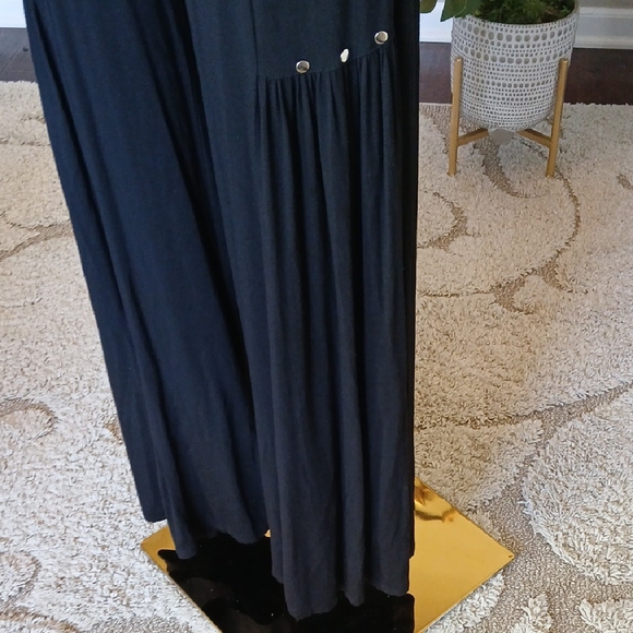 CARINE Black Wide-Leg Pants with Studs - Picture 6 of 9